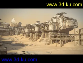 3D打印模型Sci-Fi Abandoned Outpost的图片