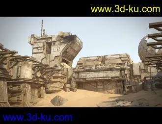 3D打印模型Sci-Fi Abandoned Outpost的图片