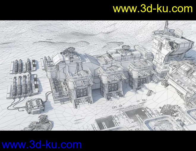 Sci-Fi Abandoned Outpost模型的图片13