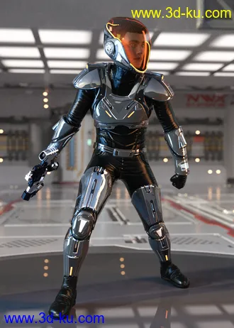 3D打印模型Sci-Fi Guard Outfit for Genesis 8 Male(s)的图片