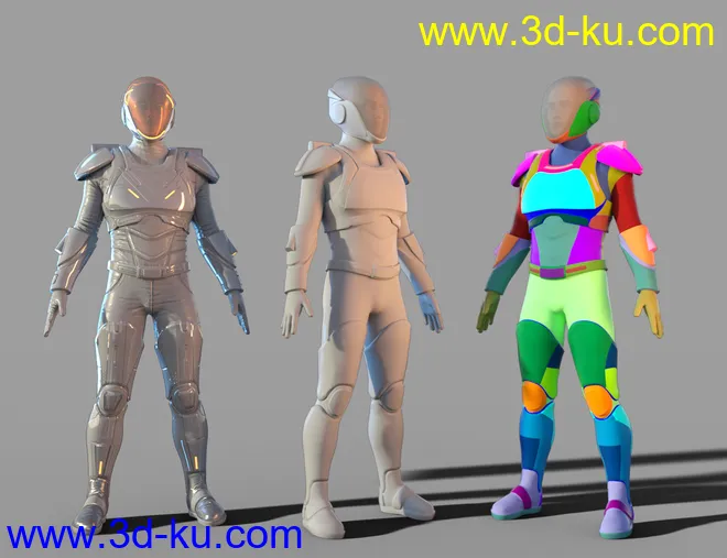 Sci-Fi Guard Outfit for Genesis 8 Male(s)模型的图片2