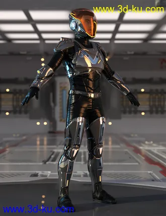 3D打印模型Sci-Fi Guard Outfit for Genesis 8 Male(s)的图片