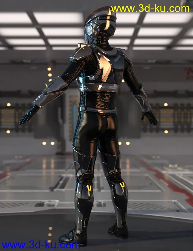 Sci-Fi Guard Outfit for Genesis 8 Male(s)模型的图片6