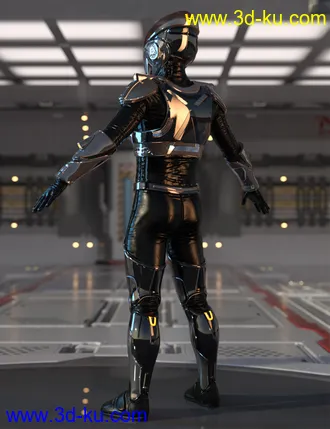 3D打印模型Sci-Fi Guard Outfit for Genesis 8 Male(s)的图片