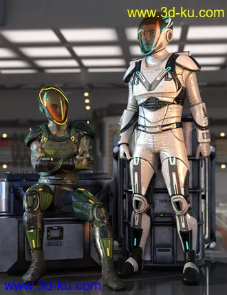 3D打印模型Sci-Fi Guard Outfit for Genesis 8 Male(s) Textures的图片