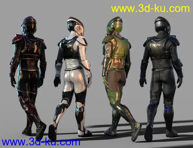 Sci-Fi Guard Outfit for Genesis 8 Male(s) Textures模型的图片4