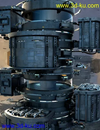 3D打印模型Sci-Fi Hub的图片