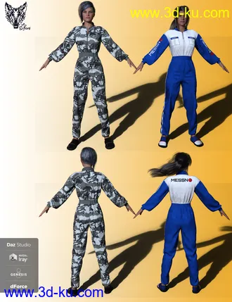 3D打印模型Sci-Fi Jumpsuit Textures的图片