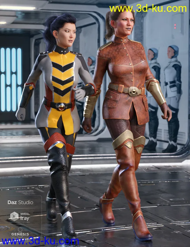 Sci-fi Officer Outfit Textures模型的图片1