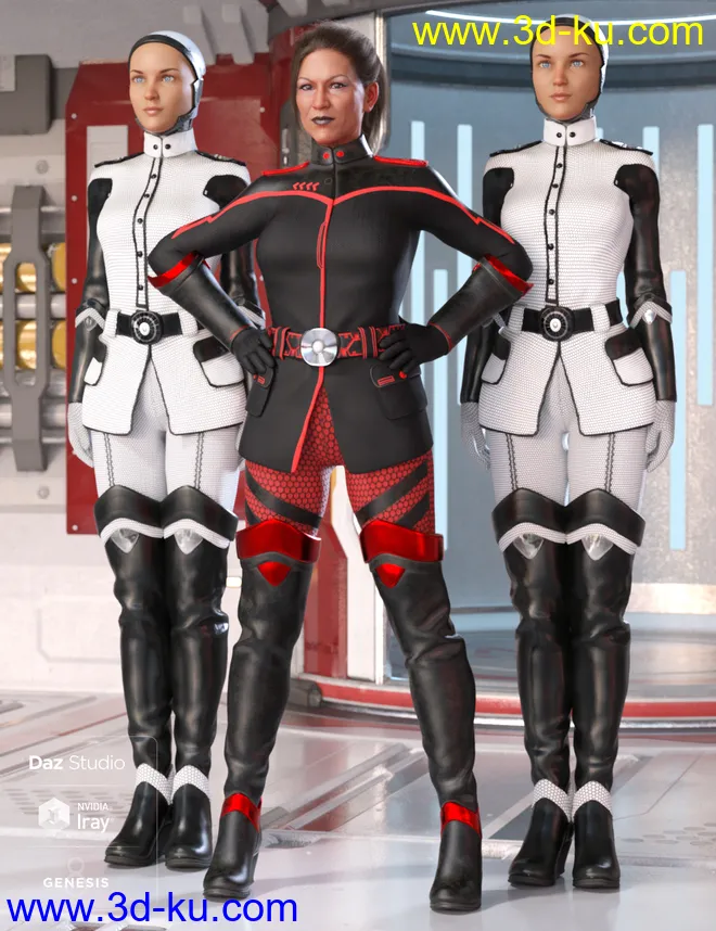 Sci-fi Officer Outfit Textures模型的图片2