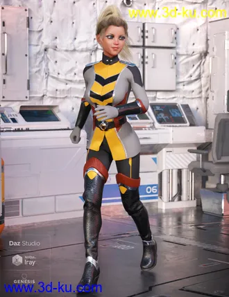 3D打印模型Sci-fi Officer Outfit Textures的图片