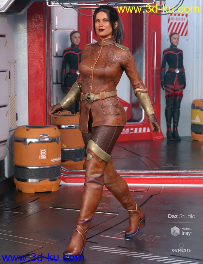 Sci-fi Officer Outfit Textures模型的图片5