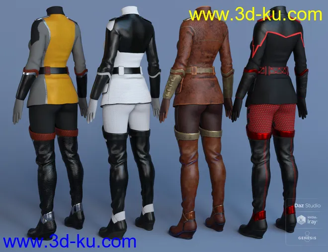 Sci-fi Officer Outfit Textures模型的图片7