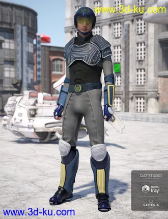 3D打印模型Sci-fi Police Officer Textures for Genesis 8 Male(s)的图片