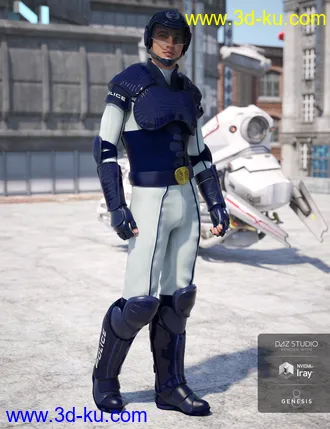 3D打印模型Sci-fi Police Officer Textures for Genesis 8 Male(s)的图片