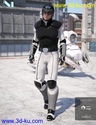 3D打印模型Sci-fi Police Officer Textures for Genesis 8 Male(s)的图片