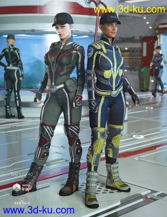 3D打印模型Sci-fi Police Outfit Textures的图片