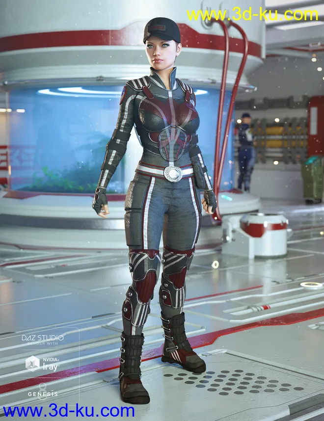 Sci-fi Police Outfit Textures模型的图片2