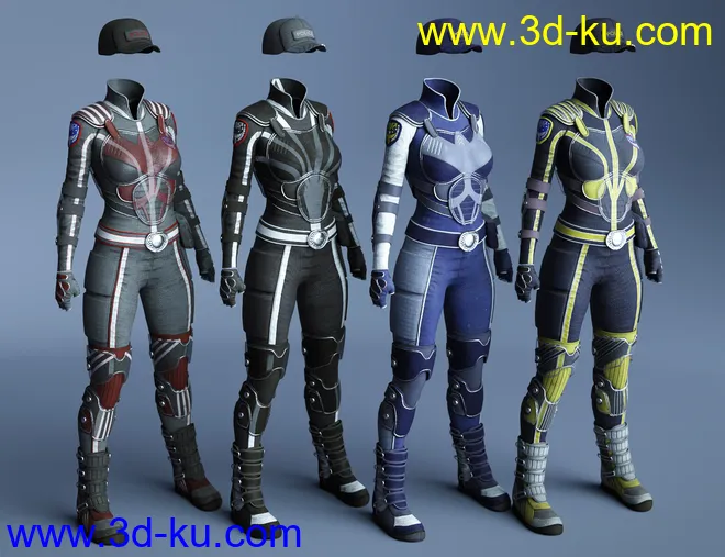Sci-fi Police Outfit Textures模型的图片6