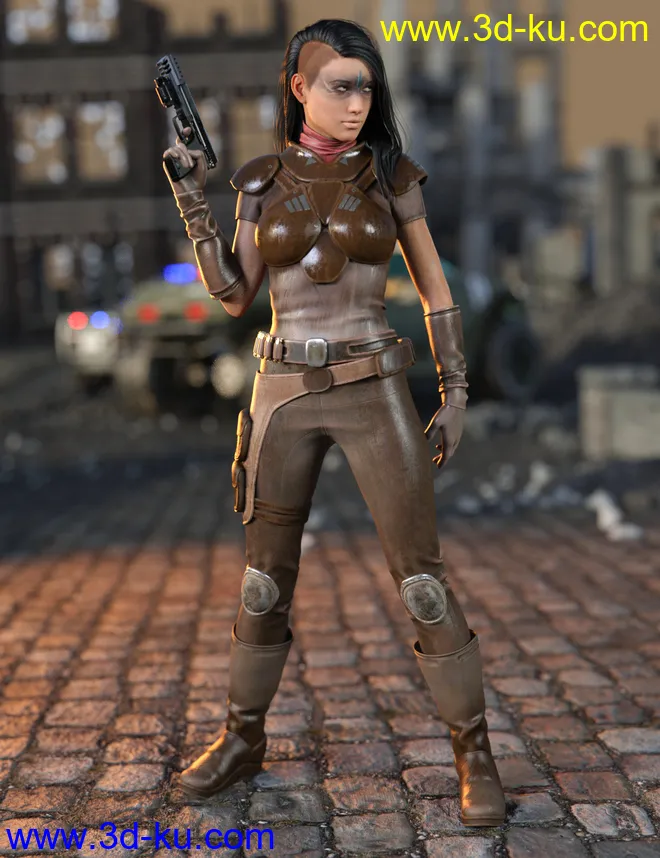 Sci-Fi Raider Outfit for Genesis 8 Female(s)模型的图片1