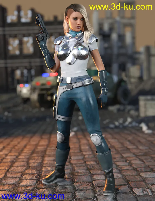Sci-Fi Raider Outfit for Genesis 8 Female(s)模型的图片2