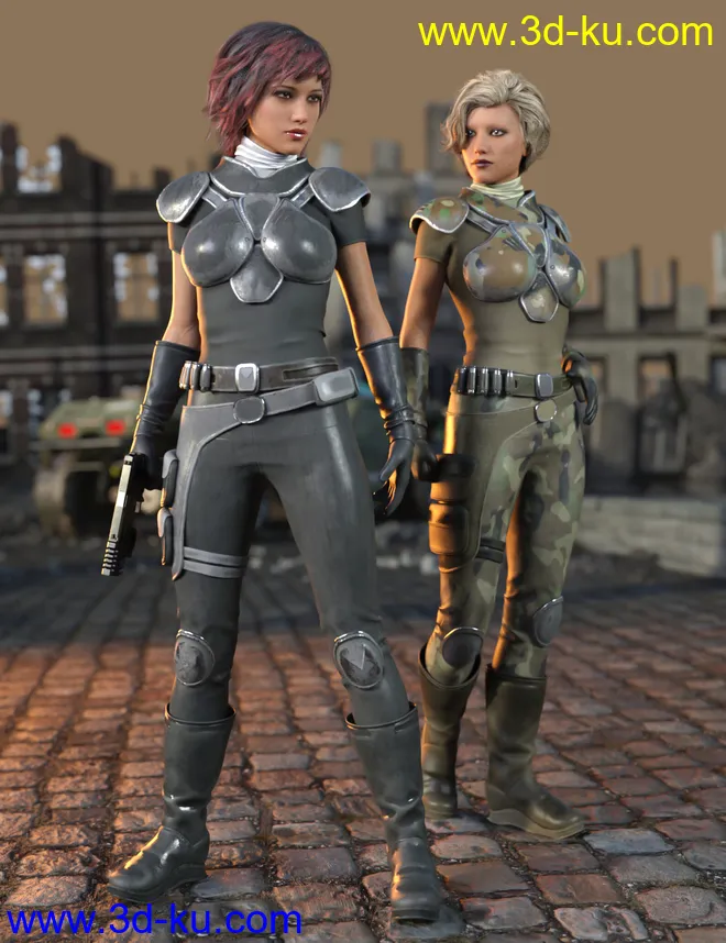 Sci-Fi Raider Outfit for Genesis 8 Female(s)模型的图片4