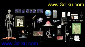 3D打印模型Science Classroom Props的图片