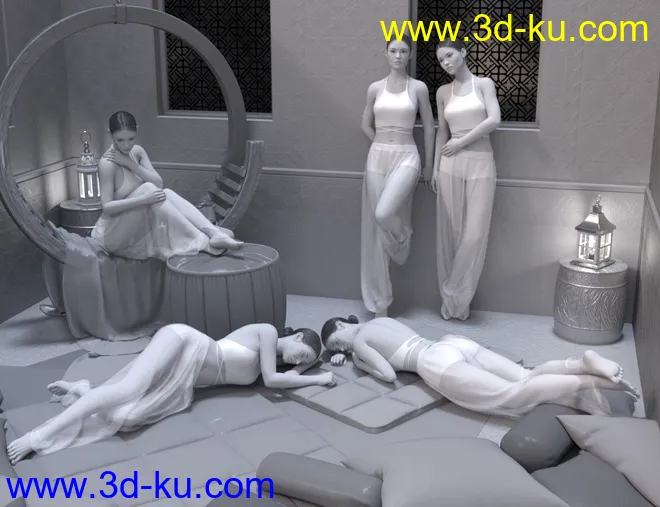 Serene Moments Poses for Genesis 8 Female模型的图片2