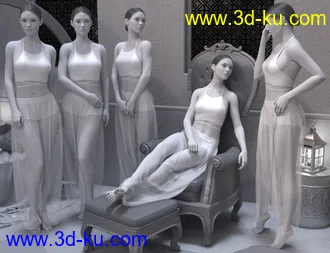 3D打印模型Serene Moments Poses for Genesis 8 Female的图片