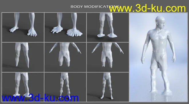 Shapeless Morphs for Genesis 8 Male模型的图片8