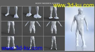 3D打印模型Shapeless Morphs for Genesis 8 Male的图片