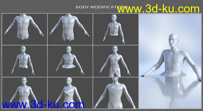 Shapeless Morphs for Genesis 8 Male模型的图片9