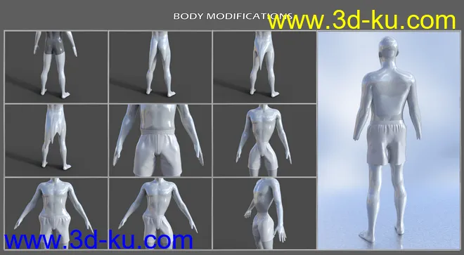 Shapeless Morphs for Genesis 8 Male模型的图片10