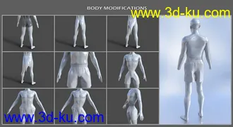 3D打印模型Shapeless Morphs for Genesis 8 Male的图片