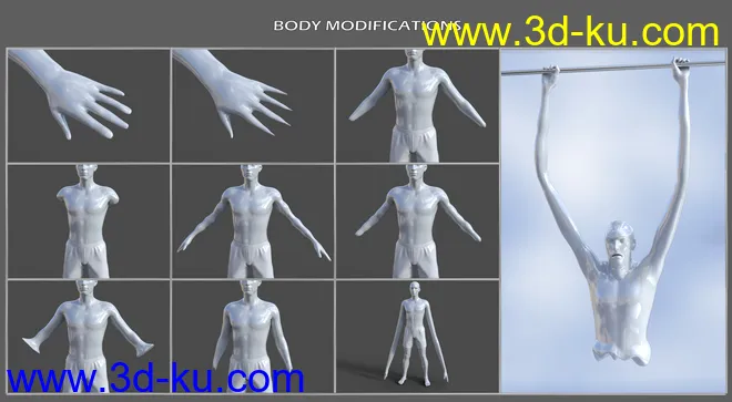 Shapeless Morphs for Genesis 8 Male模型的图片11