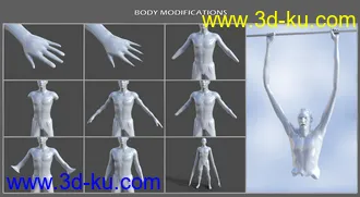 3D打印模型Shapeless Morphs for Genesis 8 Male的图片