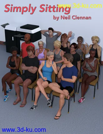 3D打印模型Simply Sitting Poses for Genesis 8的图片