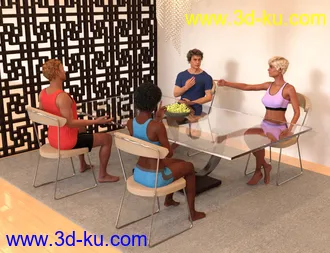 3D打印模型Simply Sitting Poses for Genesis 8的图片