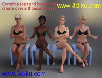 3D打印模型Simply Sitting Poses for Genesis 8的图片