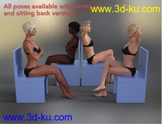 3D打印模型Simply Sitting Poses for Genesis 8的图片