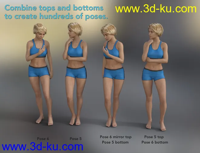 Simply Standing Poses for Genesis 8模型的图片2