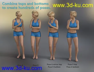 3D打印模型Simply Standing Poses for Genesis 8的图片