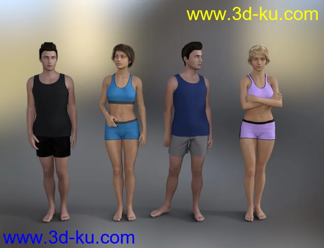 Simply Standing Poses for Genesis 8模型的图片3