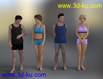 3D打印模型Simply Standing Poses for Genesis 8的图片