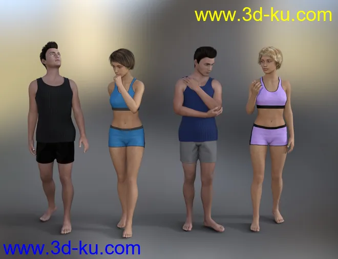 Simply Standing Poses for Genesis 8模型的图片5
