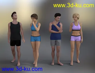 3D打印模型Simply Standing Poses for Genesis 8的图片