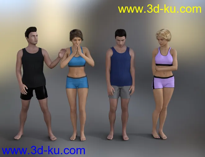Simply Standing Poses for Genesis 8模型的图片6