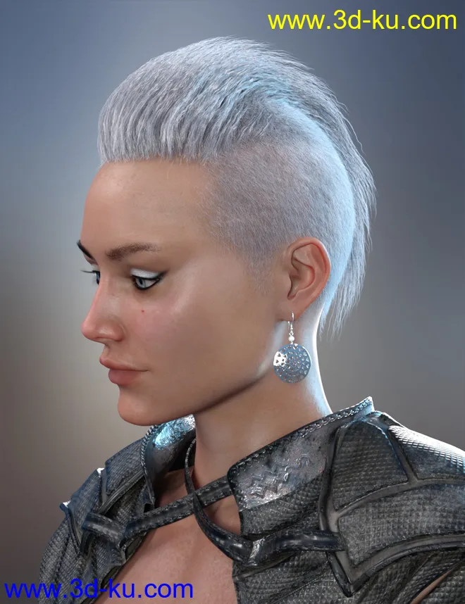 Sitric Hair for Genesis 8模型的图片2
