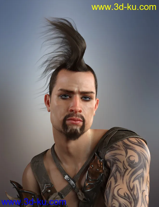 Sitric Hair for Genesis 8模型的图片3