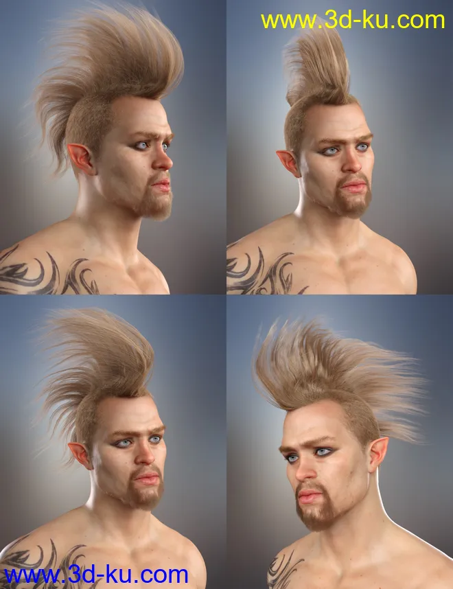 Sitric Hair for Genesis 8模型的图片5